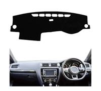Couverture Tableau Bord Dashmat Tableau Bord Couverture Tapis Pare-Soleil Compatible avec VW pour Jetta MK6 Vento 2012 2013 2014 2015 2016 2017 2018(Right Hand Drive,Black Edge)