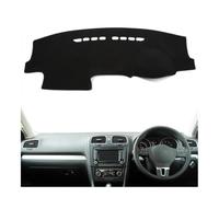 Couverture Tableau Bord Tapis Protection Antidérapant pour Tableau Bord Pare-Soleil Compatible avec VW pour Golf 6 MK6 2009 2010 2011 2012 2013(Right Hand Drive,Black Edge)