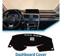 Couverture Tableau de Bord Voiture Housse de Tableau de Bord Antidérapant en Polyester pour Lexus RX350 2010-2015 Noir Rouge