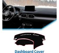 Couverture Tableau de Bord Voiture Housse de Tableau de Bord Antidérapant en Polyester pour Mazda 3 BL 2009-2013 Noir Rouge