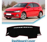 Couverture Tableau de Bord Voiture Housse de Tableau de Bord Antidérapant en Polyester pour Volkswagen Golf 7 2013-2018 Noir Rouge