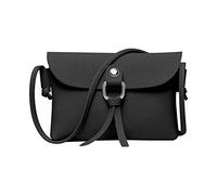 Couverture téléphone pièce pièce solide épaule Croix Tassels Corps des femmes sac de Portefeuille Porte-cartes Pour Hommes Fermeture Éclair (Black, One Size)