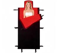 Couverture thérapeutique à lumière rouge améliorée de 190,5 x 89,9 cm, double longueur d'onde, 660 nm et 850 nm, utilisée pour soulager les douleurs du visage et du corps, santé de la peau, soins