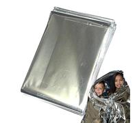 Couverture thermique d'urgence en aluminium - Couvertures de survie légères et multifonctions | Couverture thermique portable, survie, randonnée, marathons, premiers secours pour la randonnée et le ca