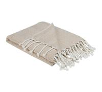 Couverture Tilmi Coton 130 X 160 Cm Beige Clair Beige