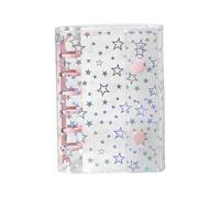 Couverture transparente pour classeur A7 - Paillettes - Protection pour planificateur budgétaire - Rechargeable - Pour organiseur, dossier, feuilles volantes, journaux, enveloppes, albums