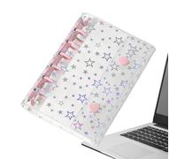 Couverture transparente pour classeur | Coque A7 à paillettes pour carnet personnel, feuilles mobiles, journaux, enveloppes de trésorerie, albums
