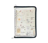 Couverture transparente pour collectionneur : boîte de cahier à fermeture éclair, enveloppes organisateurs 6 trous A5 A6, classeur de journal réutilisable, collecteur multifonction pour notes
