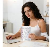Couverture transparente pour reliure - Protection pour planificateur A7 avec étoiles pailletées pour budget, couverture de cahier personnel, pour organiseur d'albums, agendas, porte-monnaie et