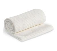 Couverture tricot de coton - blanche