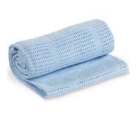 Couverture tricot de coton - bleu