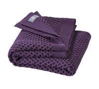 Couverture tricotée en nid d'abeille pour bébé et enfant - 100 % mérinos bio - Douce et chaude - 80 x 100 cm - Durable et équitable - Dans un beau motif de tricot en nid d'abeille - Fabriquée en