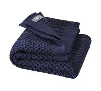 Couverture tricotée en nid d'abeille pour bébé et enfant - 100 % mérinos bio - Douce et chaude - 80 x 100 cm - Durable et équitable - Dans un beau motif de tricot en nid d'abeille - Fabriquée en