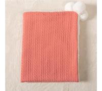 Couverture Tricotée Personnalisée Pour Bébé Couverture D'hiver Pour Bébé Couverture En Mousseline Personnalisée Pour Nouveau-né Couverture Pour Poussette (Peach Red)