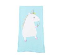 Couverture tricotée pour enfant Motif licorne