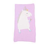 Couverture tricotée pour enfant Motif licorne