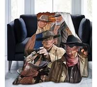 Couverture ultra douce et moelleuse pour John Wayne Couverture en flanelle en microfibre Couverture de climatisation Couverture super douce toutes saisons Couverture légère pour lit, canapé, voiture