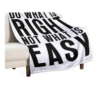 Couverture universelle « Do What Is Right Vs Easy » - 40 saisons - Pour canapé, chambre à coucher - Couverture douce et légère - 100 x 130 cm