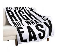 Couverture universelle « Do What Is Right Vs Easy » - Pour canapé et chambre à coucher - 175 x 200 cm