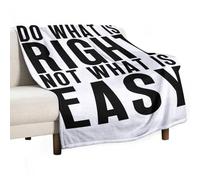 Couverture universelle pour canapé, chambre à coucher, motif Do What Is Right Vs Easy Motivation 4 saisons, douce et légère, 80 x 120 cm