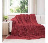 Couverture - VIDAXL - 6 pcs - Rouge bordeaux - 270 x 240 cm - Toison