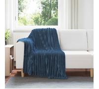 Couverture - VIDAXL - Jeté 150 x 130 cm - Bleu marine - Toison polaire - Portable