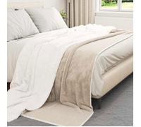 Couverture - VIDAXL - Jeté Toison - Beige - 240 x 270 cm - Polaire douce et moelleuse