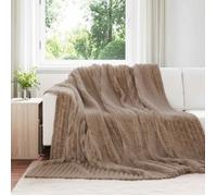 Couverture - VIDAXL - Jeté Toison - Camel - 270 x 240 cm - Polyester léger