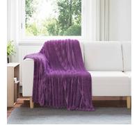 Couverture - VIDAXL - Jeté - Violet - 150 x 130 cm - Polaire polyester