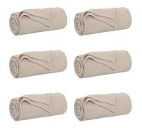 Couverture - VIDAXL - Lot de 6 - Beige - 200 x 150 cm - Fleece toison