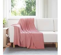 Couverture - VIDAXL - Vidaxl Jeté - Rose - Toison - 170 x 130 cm