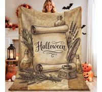 Couverture vintage thème potion sorcière Halloween 152,4 x 203,2 cm