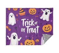 Couverture violette mignonne de dessin animé d'Halloween pour canapé, couvertures et jetés douillets 140 x 178 cm