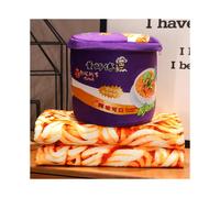 (Couverture violette) Ramyun Snin chou mariné nouilles instantanées 2 en 1 couverture oreiller peluche