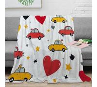 Couverture Voitures Cartoon 3D Imprimée Microfibre Décor Maison Plaid Voiture Colorée Salon Chambre 50x60(127x152cm)