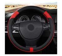 Couverture Volant Couvre-Volant Style Voiture Tressé en Cuir Microfibre Petit 36CM Couvre-Roues Voiture Antidérapant Respirant Accessoires Automobiles Universels Protege Volant(Rouge)