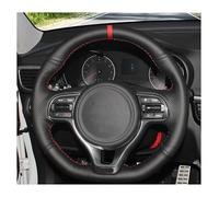 Couverture Volant Voiture Couvre-Volant de Voiture Souple antidérapant Cousu à la Main en PU Noir tressé pour Kia K5 pour Optima 4 pour Sportage pour GT-Line 2015-2019