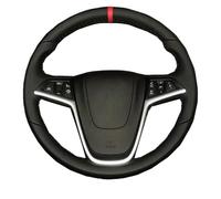 Couverture Volant Voiture pour Opel pour Mokka 2013-2016 pour Opel Insignia 2009-2013 pour Astra J 2010-2015 pour Meriva Cuir Microfibre Noir DIY Couvre Volant(Black Thread)