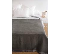 Couverture Volta en Laine Woolmark, 220cm x 240cm Taille, Anthracite