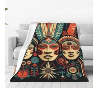 Couvertures Art De Danse Vintage Cool Amérindien Couverture Canape Multi-Usages Hypoallergénique Jeté De Canapé pour Toutes Les Saisons Lit Chambre 150x200cm