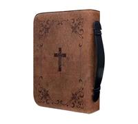 Couvertures bibliques pour femmes - Écriture élégante, étui biblique à fermeture éclair | Fleurs PU Porte-livres pour la lecture quotidienne, sac d'étude, porte-documents avec actes pour culte et