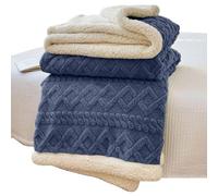 Couvertures chaudes en fourrure douce et décorative en polaire épaisse | Jeté chaud d'hiver douillet décoratif en fourrure pleine taille épaisse et douce en peluche pour lit, canapé, chaises