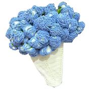 Couvertures créatives de Bouquet Roses 60/80/110cm, Couverture Fleurs au Crochet pour la Décoration Intérieure(Color-02,110cm)