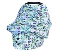 Couvertures d'allaitement, Fansu Multi-usages Coton Bébé Housse Elastique Canopy, Couverture Poussette, Housse d'allaitement, Coque auto pour bébé Housse de protection (Plantes vertes)