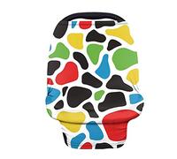 Couvertures d'allaitement, Fansu Multi-usages Coton Bébé Housse Elastique Canopy, Couverture Poussette, Housse d'allaitement, Coque auto pour bébé Housse de protection (Taches colorées)