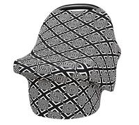 Couvertures d'allaitement, Fansu Multi-usages Coton Bébé Housse Elastique Canopy, Couverture Poussette, Housse d'allaitement, Coque auto pour bébé Housse de protection (Plaid blanc noir)