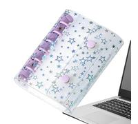 Couvertures de - A7 Glitter Star Budget Planner Protector | Coque de cahier personnel pour albums de journaux, enveloppe d'argent, organisateur de dossier, système de feuilles mobiles, accesso