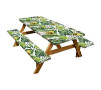 Couvertures de banc de table de pique-nique, couvercle de table de pique-nique avec couvercles de banc | Rectangle de nappe ajusté à vent imperméable de 6 pieds,3x Voyage en voiture Must Haves, concep