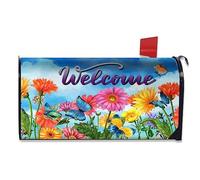 Couvertures de boîte aux lettres à ressort magnétiques, belles couvertures de boîte aux lettres en forme papillon flottant, 18x21 pouces, couverture à fleurs colorée, taille standard pou