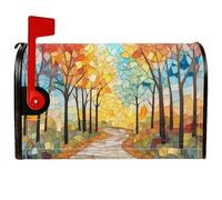 Couvertures de boîte aux lettres magnétiques avec feuilles d'automne, rustique et fantaisie, pour décoration de jardin, cour, 45,7 x 53,3 cm, orange